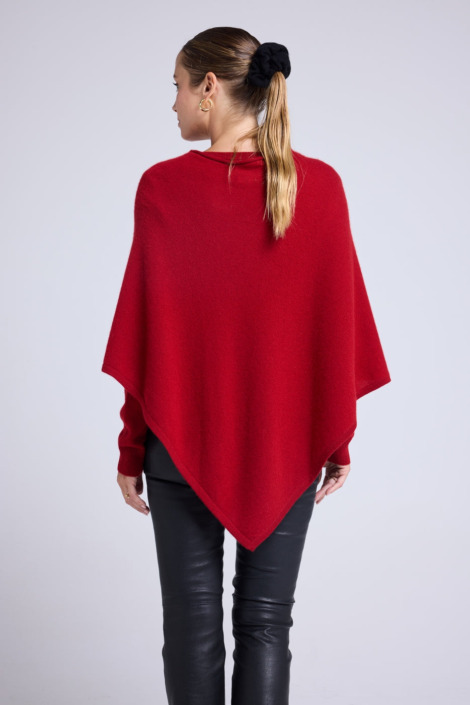 Capa poncho Zarina - Rojo burdeos - Mujer