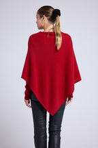 Capa poncho Zarina - Rojo burdeos - Mujer