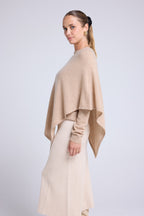 Cape Poncho Zarina - Beige Crème - Femme