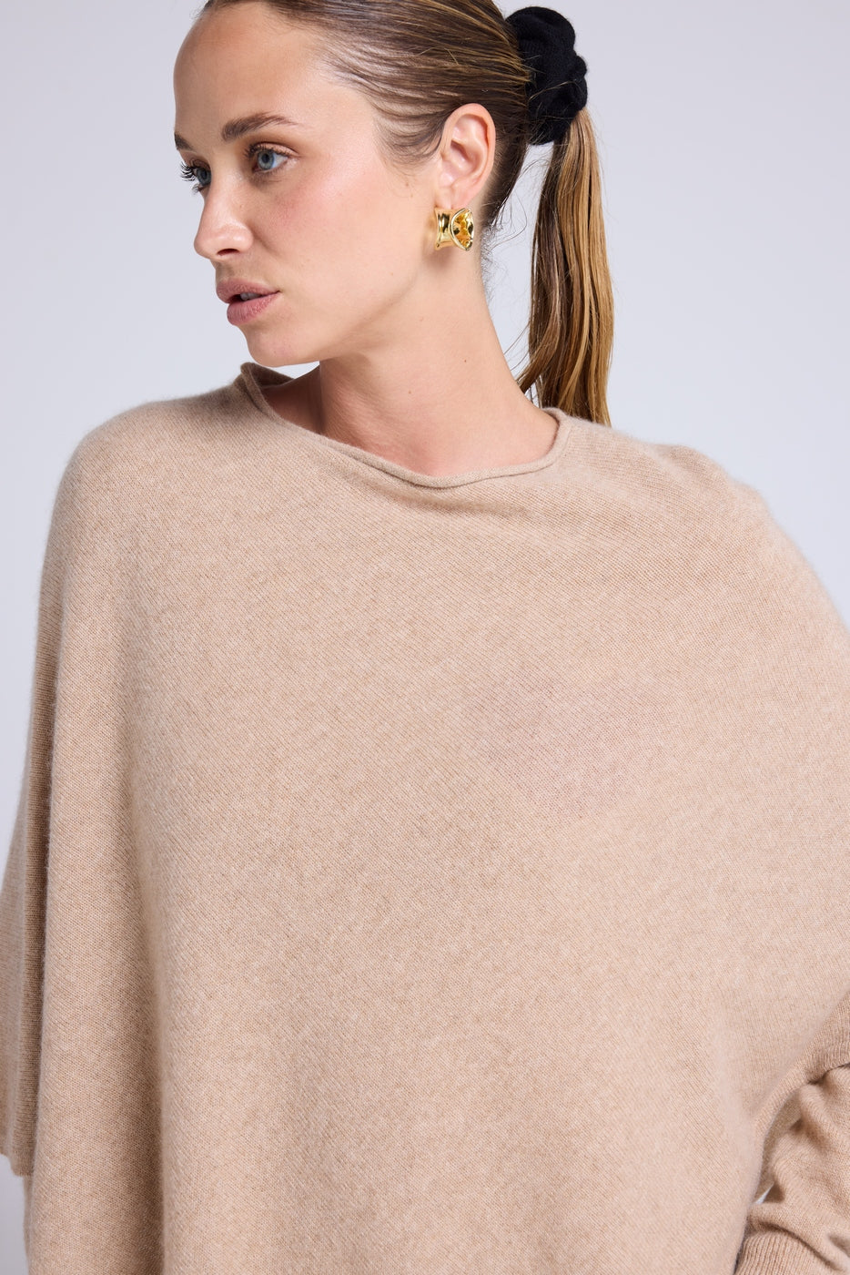 Cape Poncho Zarina - Beige Crème - Femme