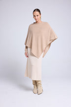 Zarina Poncho Cape - Cream Beige