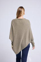 Poncho-cape Zarina - Kaki groen - Dames