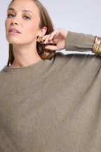 Poncho-cape Zarina - Kaki groen - Dames