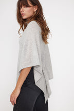 Poncho-cape Zarina - Lichtgrijs - Dames