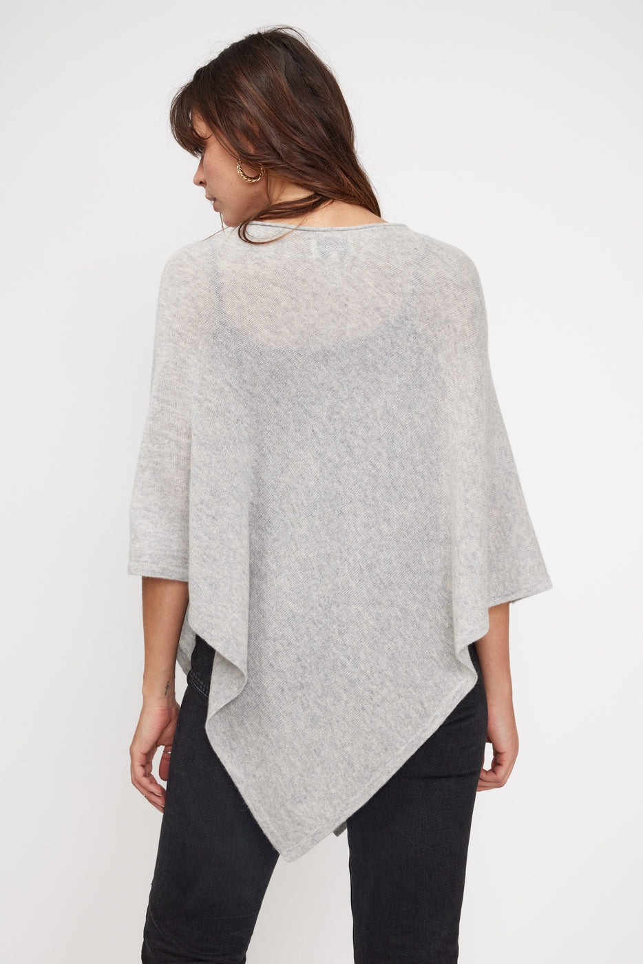 Poncho-cape Zarina - Lichtgrijs - Dames