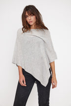 Poncho-cape Zarina - Lichtgrijs - Dames