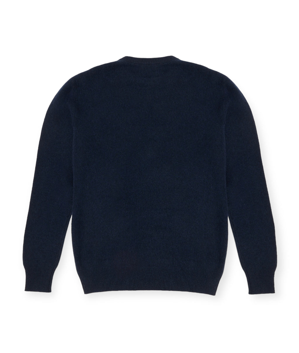 Pull Col Rond Love Heritage Zemir - Bleu Marine Rouge - Homme