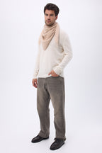 Oversized Trekantet Bandana – Børstet K试验mærke Bandana Zeno - Cremebeige - Mænd