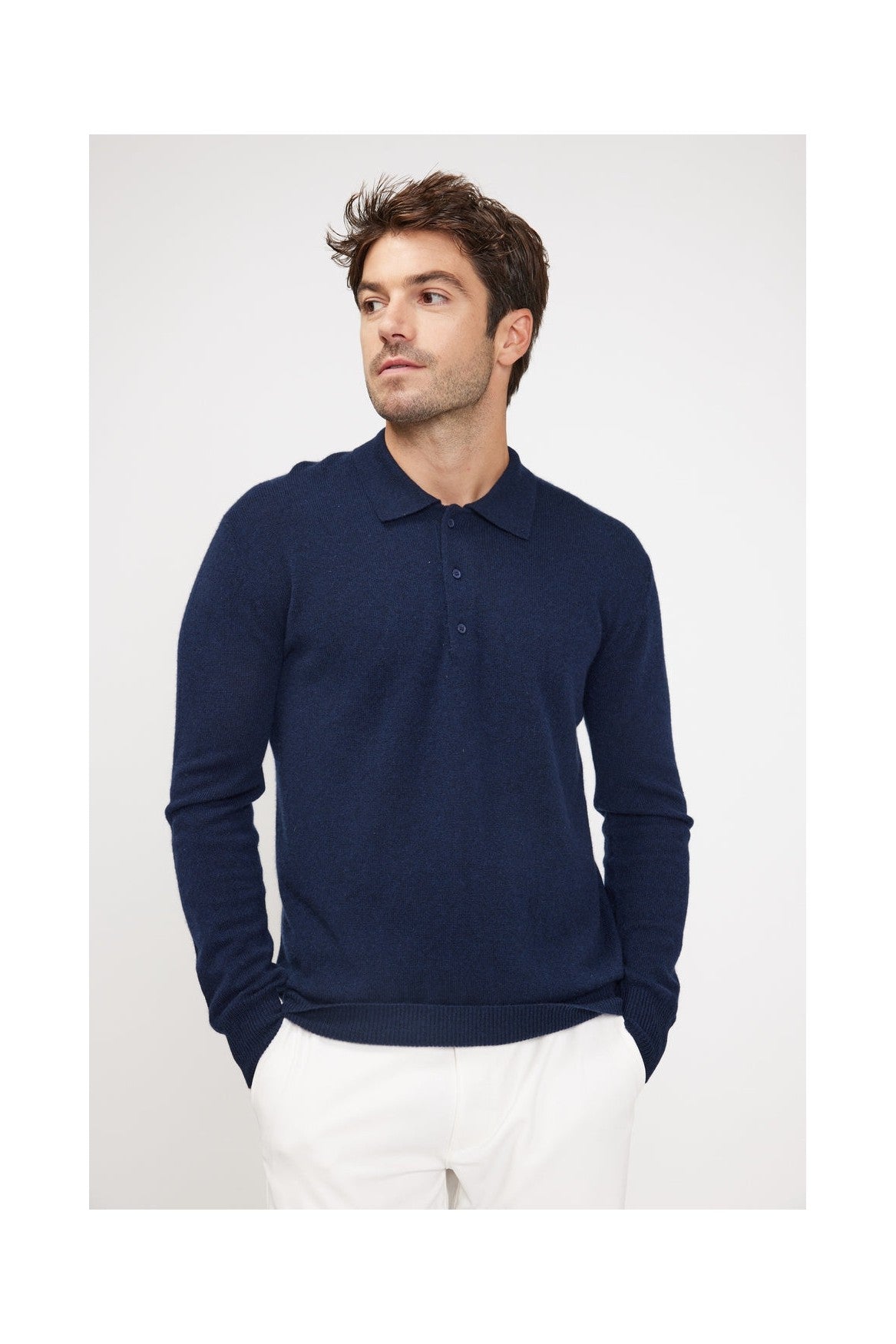 Sweter polo Zidane – Granatowy – Męski
