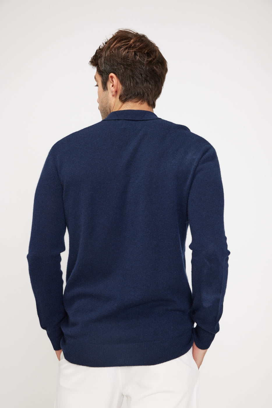 Sweter polo Zidane – Granatowy – Męski