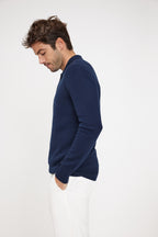 Sweter polo Zidane – Granatowy – Męski