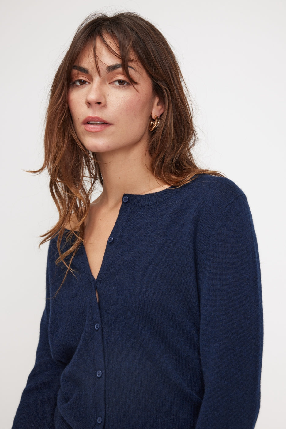 Cardigan mit Rundhalsausschnitt Zika – Marineblau – Damen