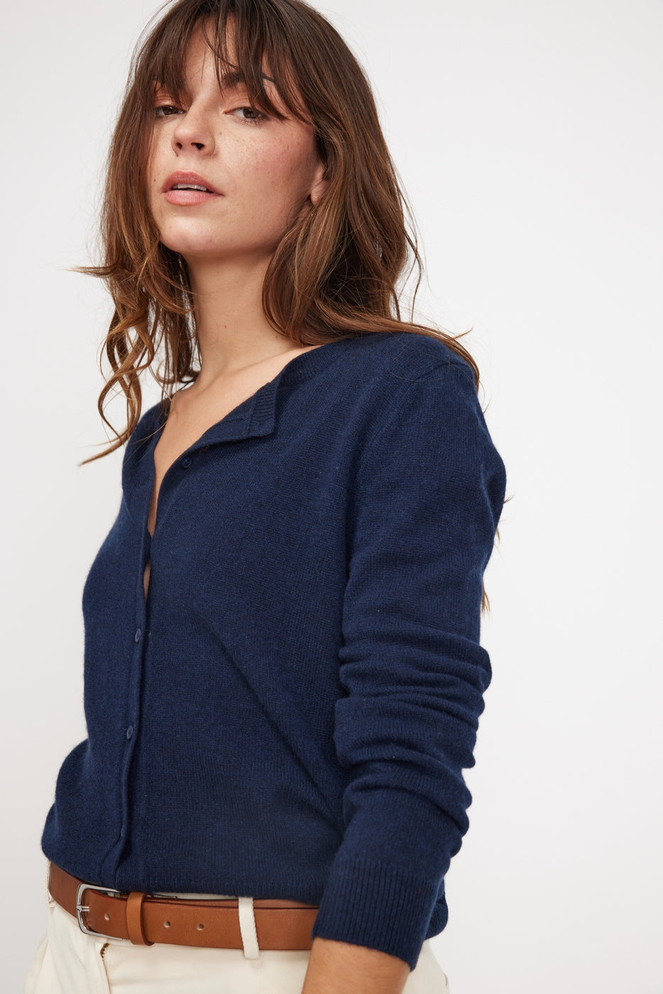 Cardigan mit Rundhalsausschnitt Zika – Marineblau – Damen
