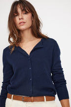 Cardigan mit Rundhalsausschnitt Zika – Marineblau – Damen