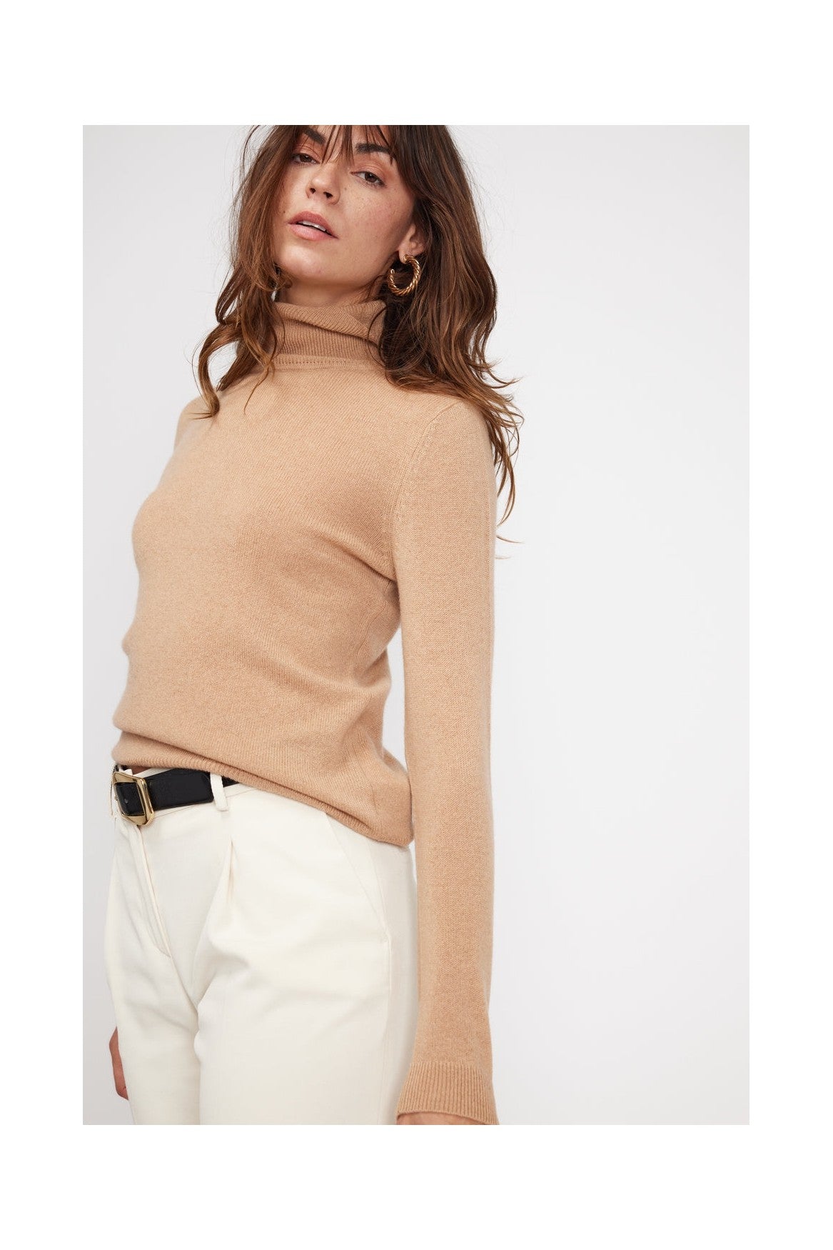 Rullekravestrik Zoe - Beige