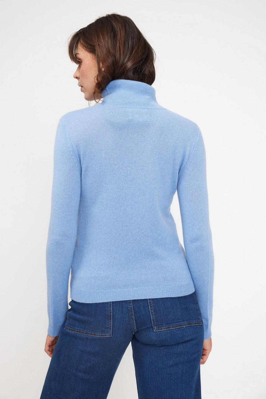 Rollkragenpullover Zoe – Hellblau – Damen