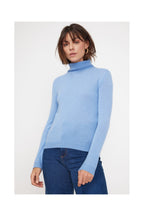 Rollkragenpullover Zoe – Hellblau – Damen