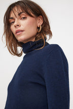Zoe Rullekravestrik - Marineblå - Dame