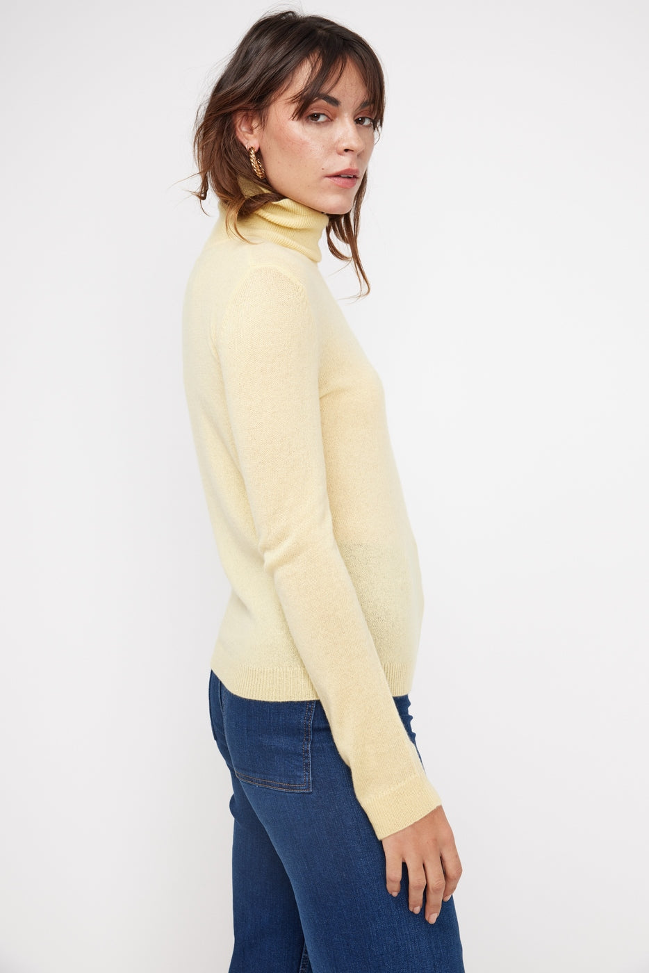 Rullekravestrik Zoe - Gul