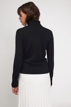Rullekravestrik Zoe - Sort - Dame