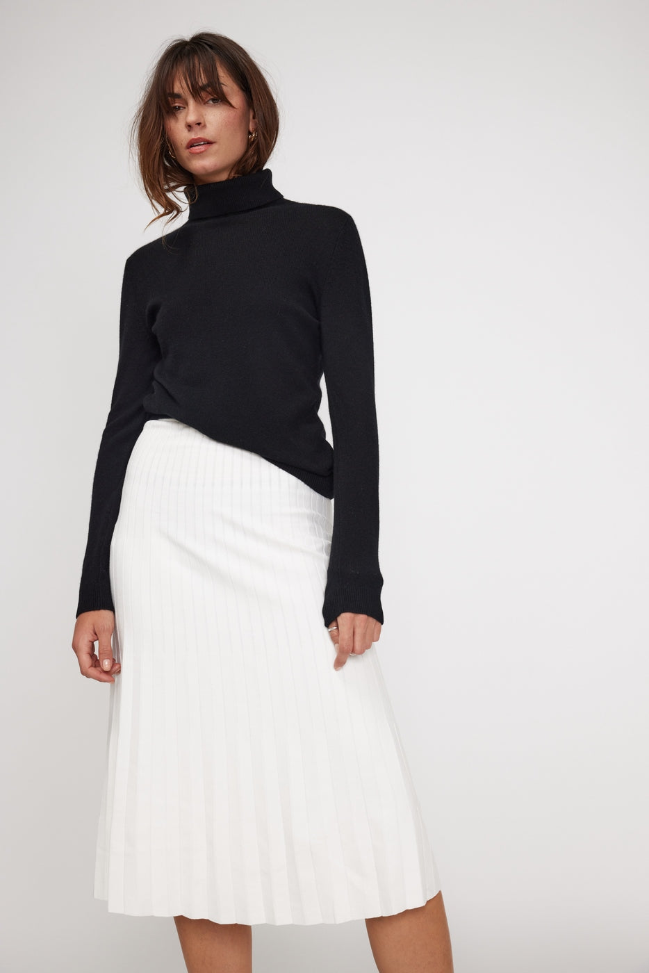 Rullekravestrik Zoe - Sort - Dame