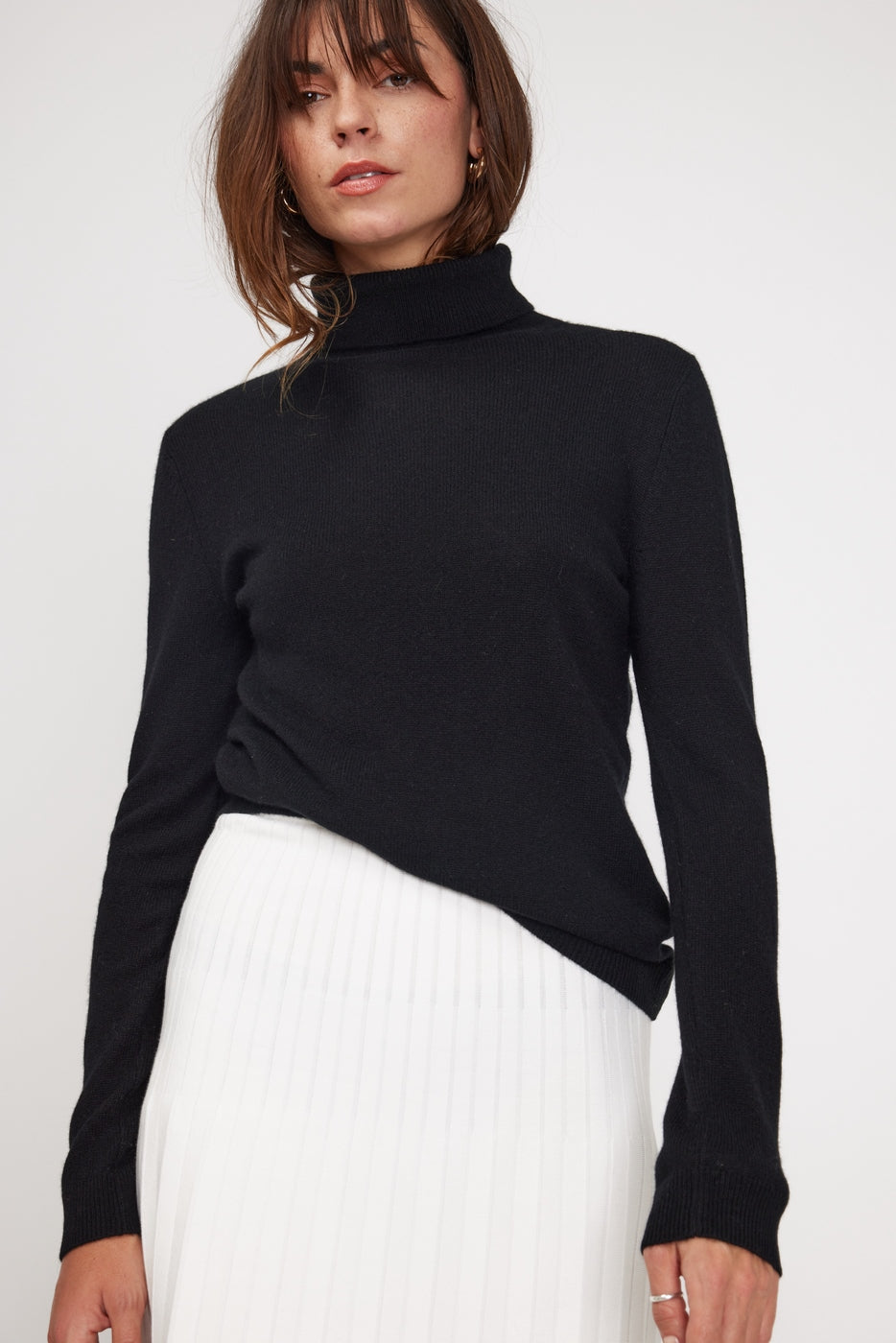 Rullekravestrik Zoe - Sort - Dame