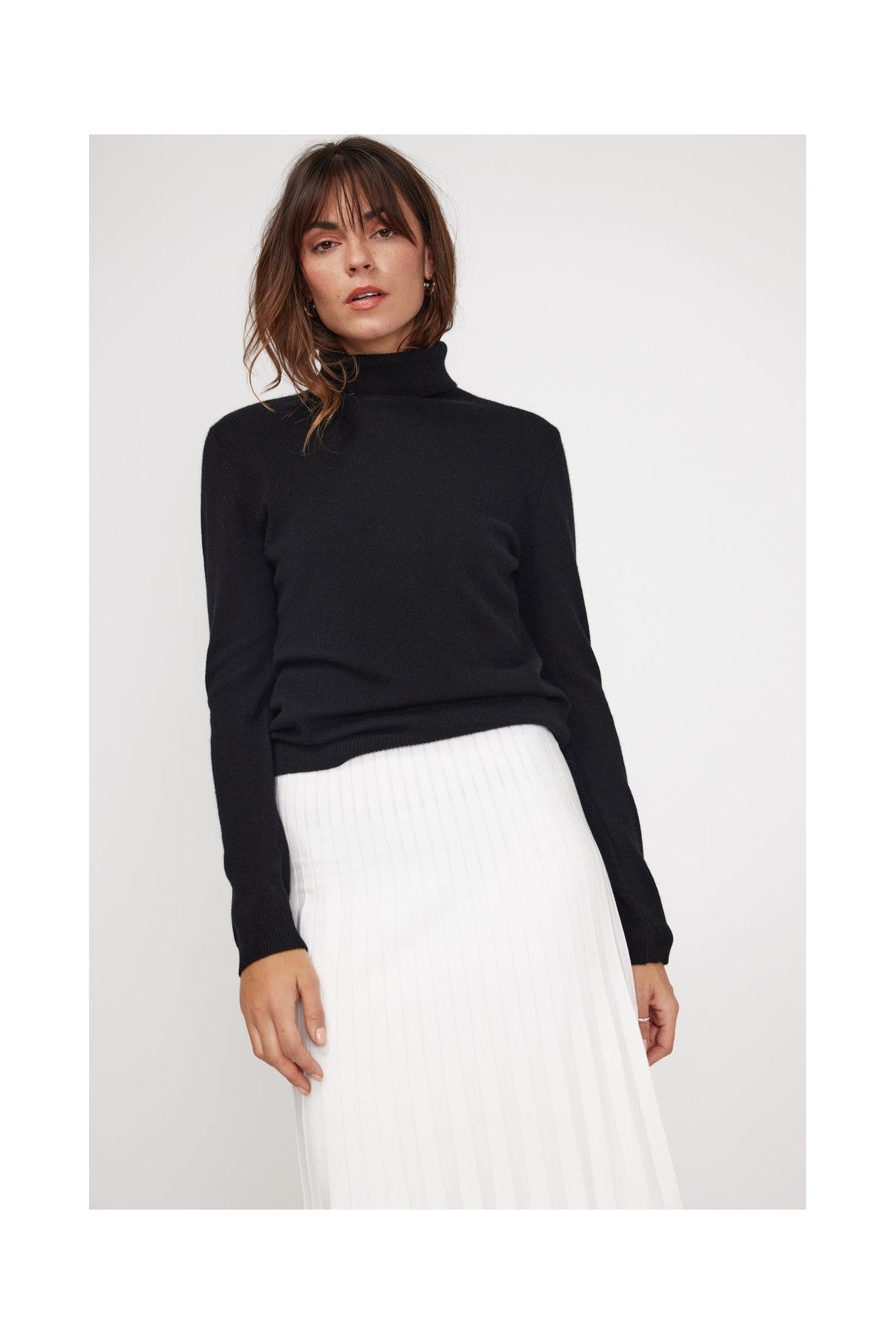 Rullekravestrik Zoe - Sort - Dame