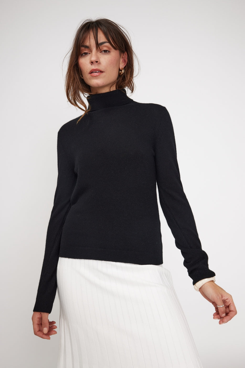 Rullekravestrik Zoe - Sort - Dame