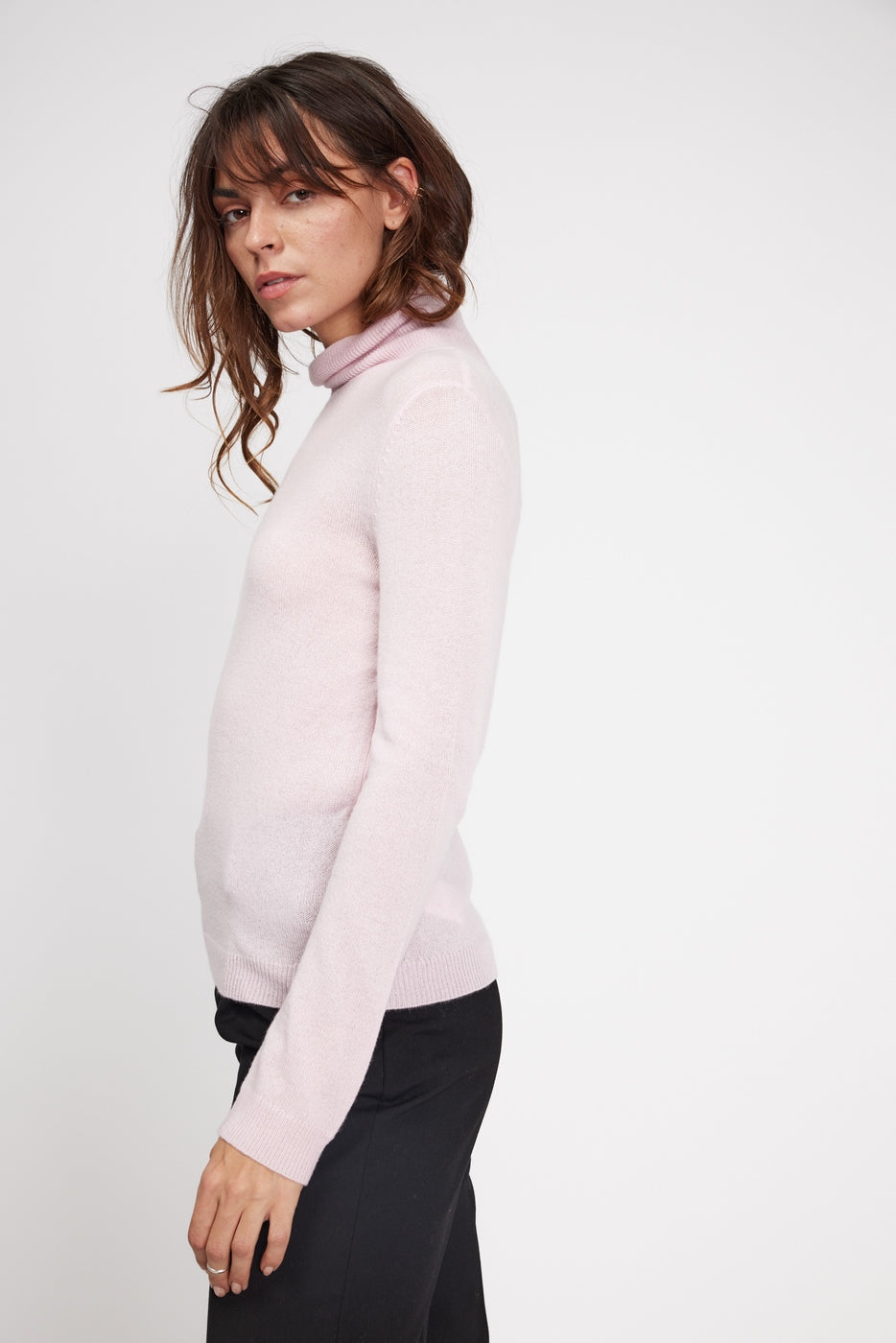 Zoe Rullekravebluse - Pudderrosa