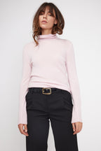 Zoe Rullekravebluse - Pudderrosa
