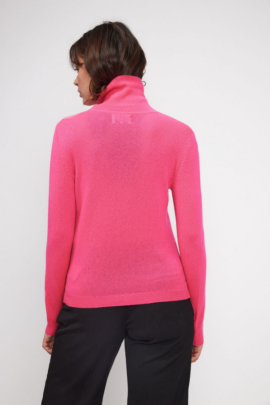 Zoe rullekravebluse - Neonpink