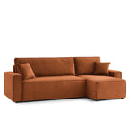 Zola – Wandelbares und reversibles 4-Sitzer-Ecksofa – Cord Terracotta