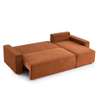 Zola – Wandelbares und reversibles 4-Sitzer-Ecksofa – Cord Terracotta