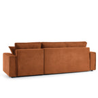 Zola – Wandelbares und reversibles 4-Sitzer-Ecksofa – Cord Terracotta