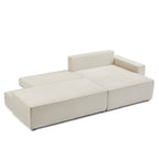 Zola - Højrevendt åben sovesofa 4 personer - Beige fløjl