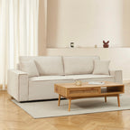Zola - Rechte Slaapbank 3-Zits - Beige Ribfluweel