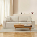 Zola - Rechte Slaapbank 3-Zits - Beige Ribfluweel