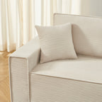 Zola - Rechte Slaapbank 3-Zits - Beige Ribfluweel