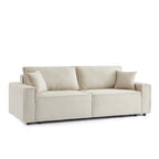 Zola - Rechte Slaapbank 3-Zits - Beige Ribfluweel