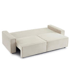 Zola - Rechte Slaapbank 3-Zits - Beige Ribfluweel