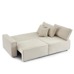 Zola - Rechte Slaapbank 3-Zits - Beige Ribfluweel
