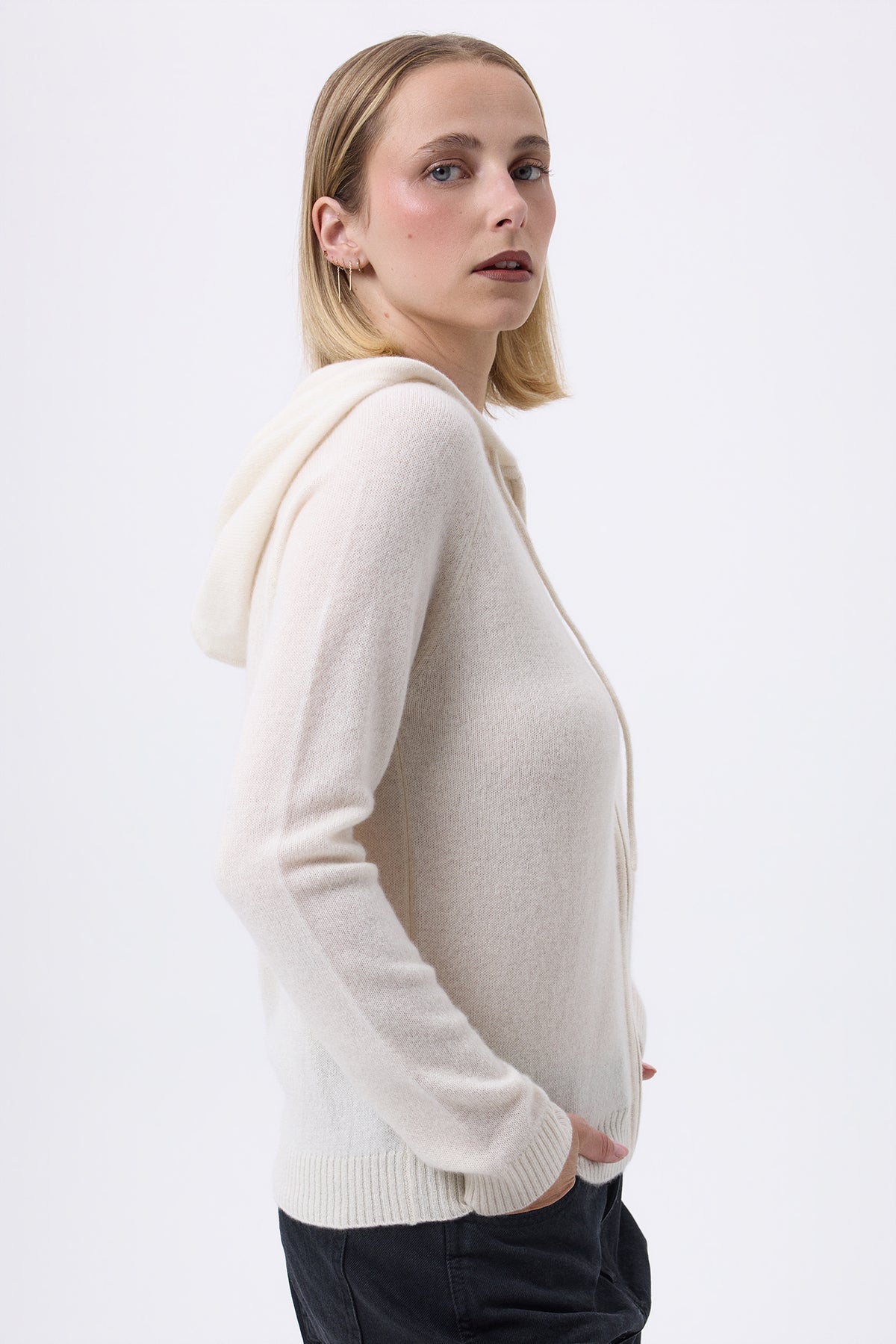 Sweat Zippe A Capuche Zuma - Blanc - Femme