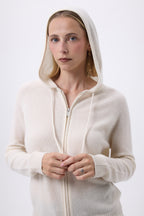 Sweat Zippe A Capuche Zuma - Blanc - Femme