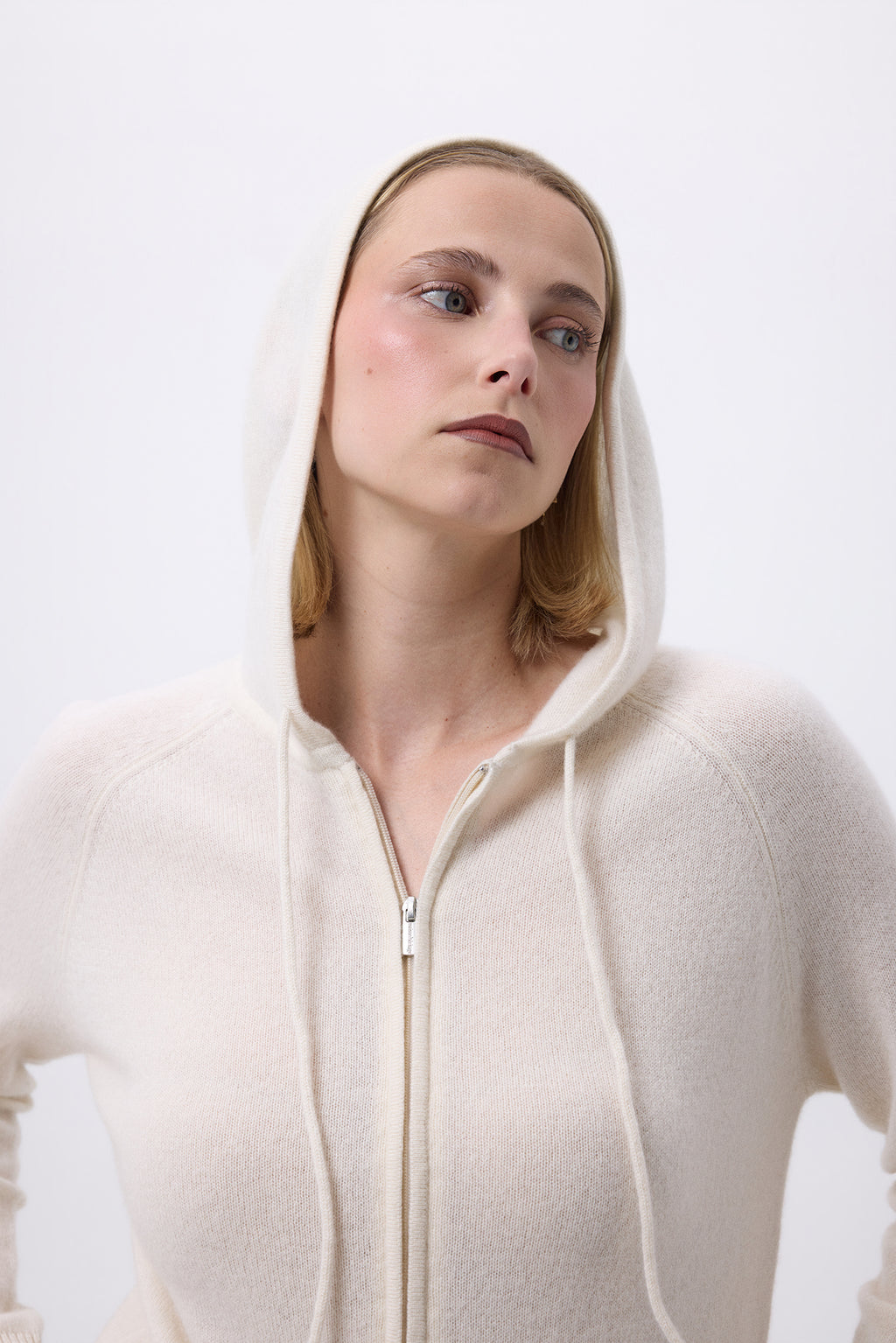 Sweat Zippe A Capuche Zuma - Blanc - Femme
