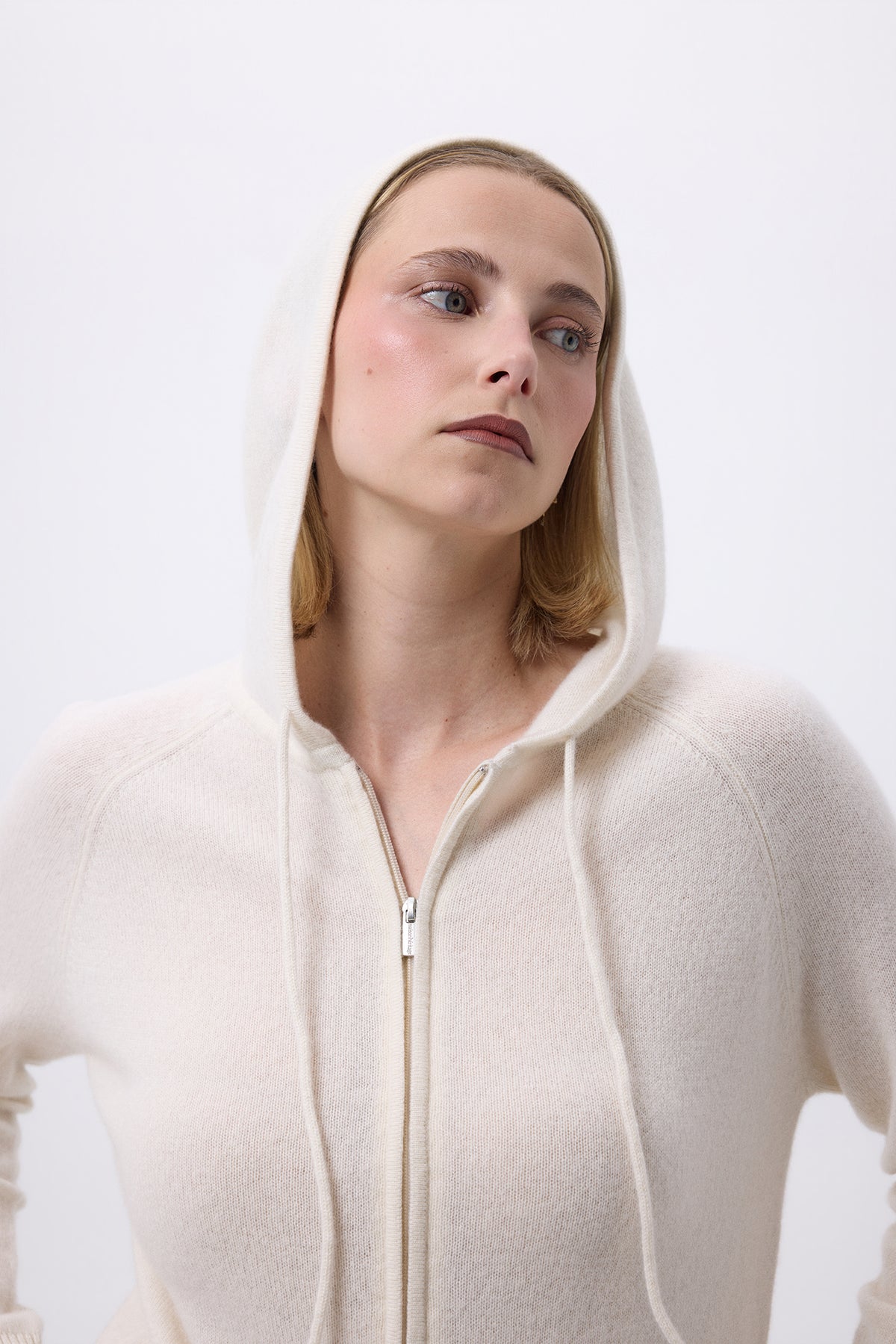 Sweat Zippe A Capuche Zuma - Blanc - Femme