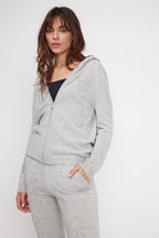 Sudadera con cremallera y capucha Zuma - Gris claro - Mujer