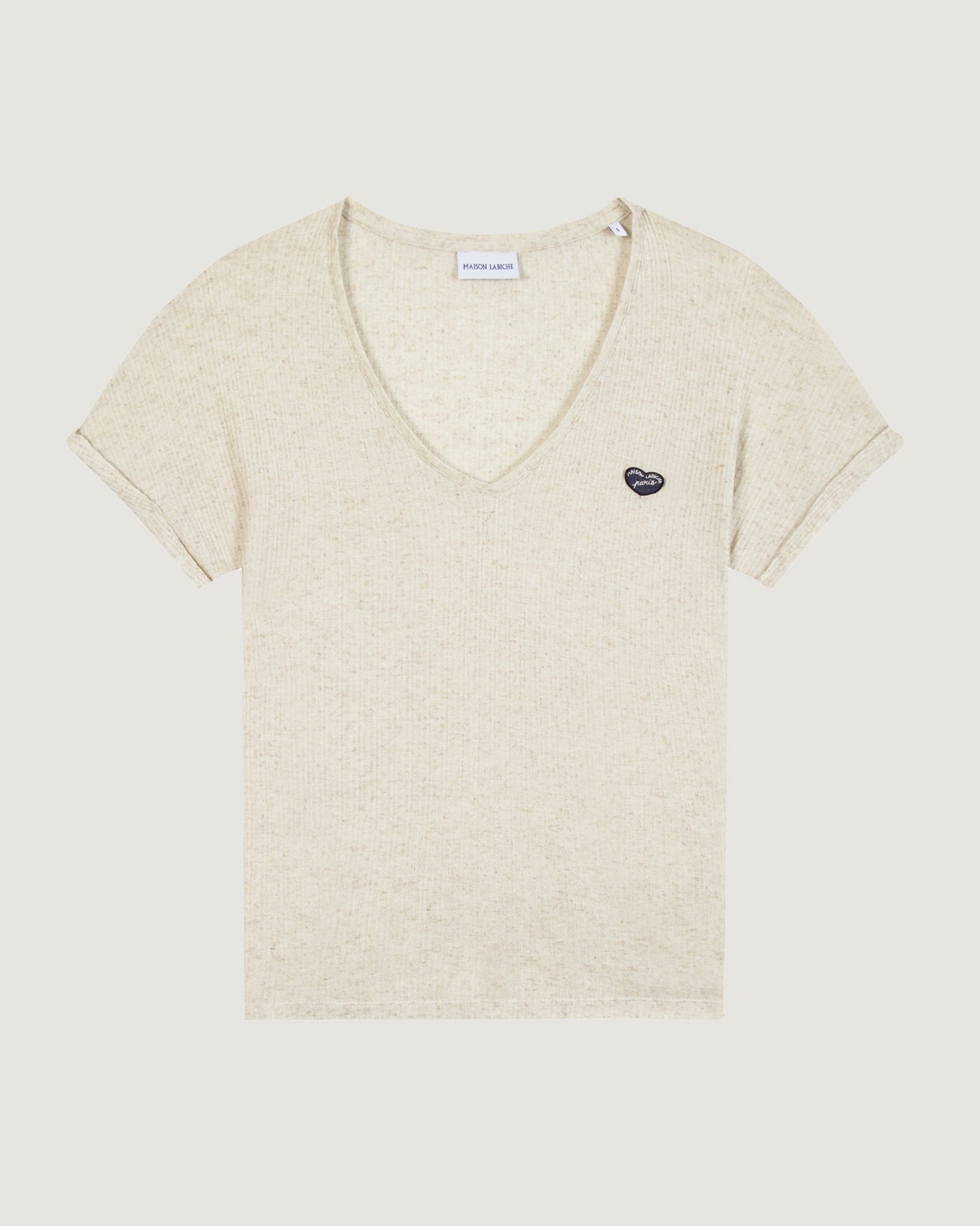 T-Shirt "Patch Coeur" Chateau Cotton Linen