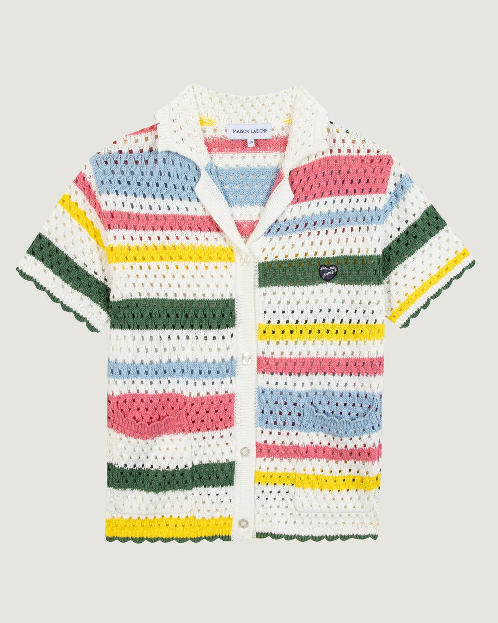 Souchier Heart Patch "Crochet" Shirt