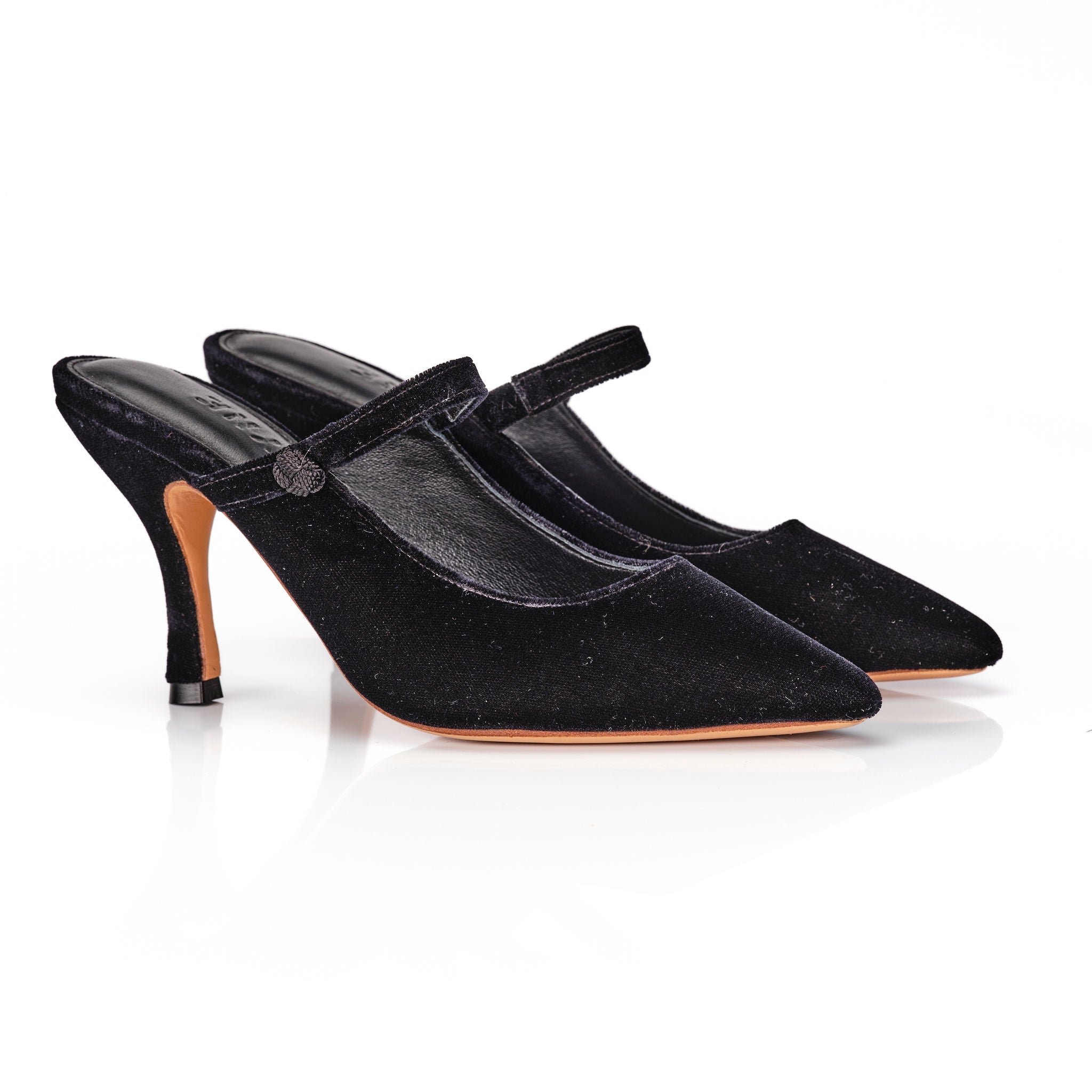 Mules Mary Jane Velvet 75