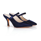 Mary Jane Velvet 75 Mules